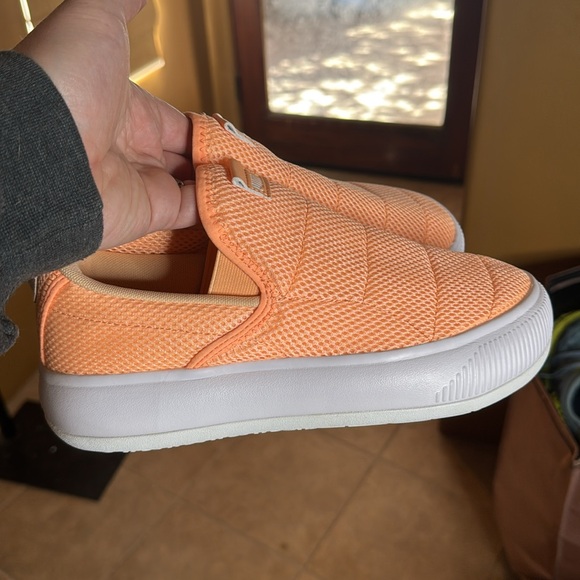 NWOT PUMA Womens Suede Mayu Mono Slip-On Sneakers Shoes Casual - Orange Size 8.5 - Picture 6 of 12